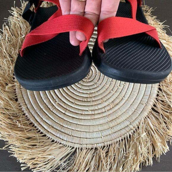 CHACO Men’s Custom Z/1 Sandals Red Black Size 7 - Picture 4 of 12